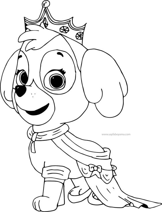 Dibujos de Skye de Paw Patrol con temática del Día del Niño