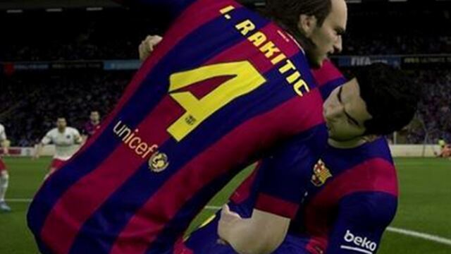 Una simulación de Luis Suárez mordiendo a sus rivales, en el videojuego FIFA 2015, se ha hecho viral en las redes sociales.