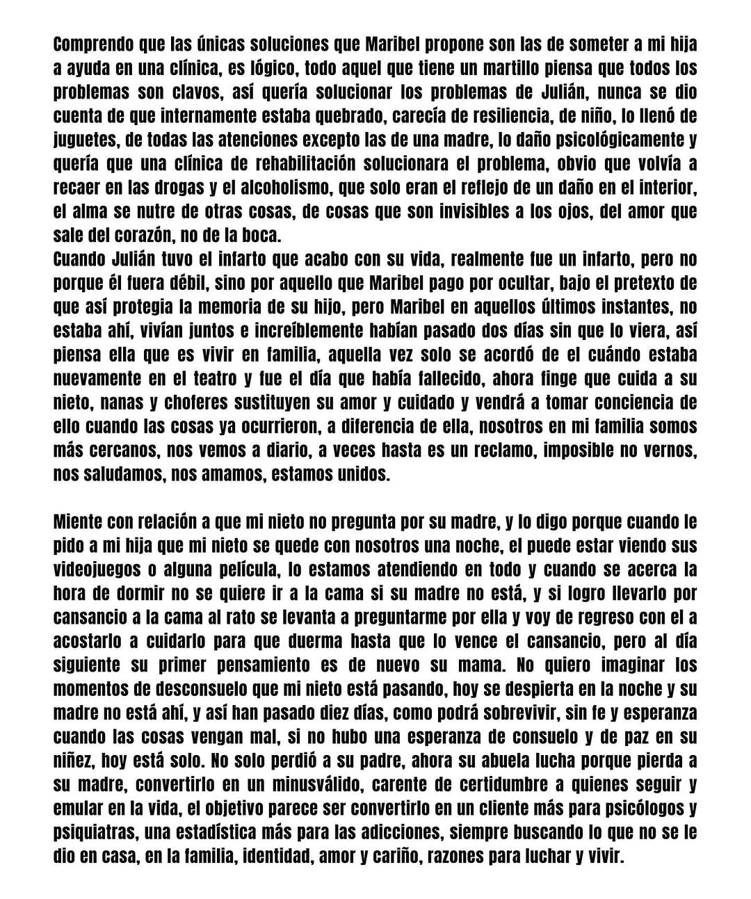 Tito Frank, comunicado
