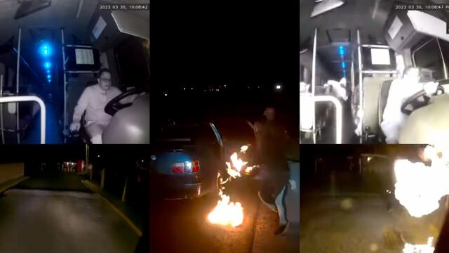 Atacan con bombas molotov a transportistas