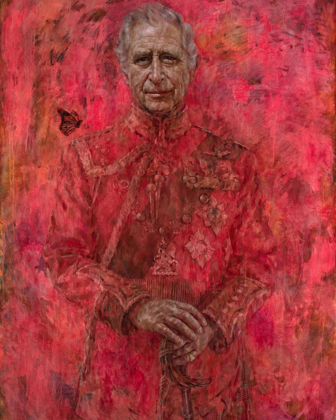 El diabólico retrato oficial del rey Carlos III es revelado por primera vez (FOTOS)