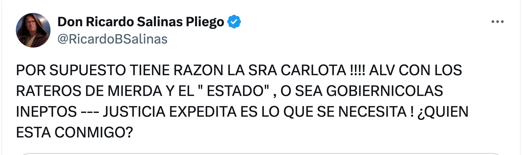 Protestas a favor de doña Carlota de Chalco