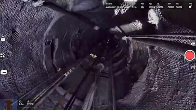 Pozo donde están los 10 mineros atrapados