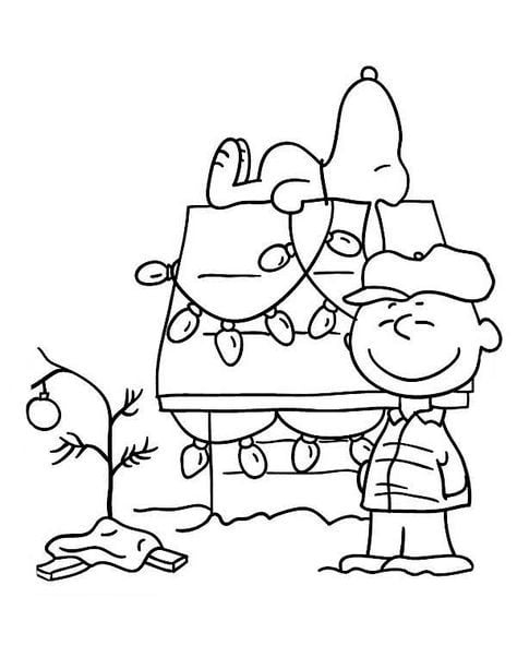 10 dibujos de Snoopy para colorear por Navidad 2024
