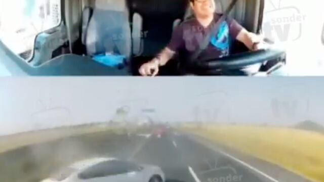 Difunden video del aparatoso accidente de una pipa cerca de Tizayuca