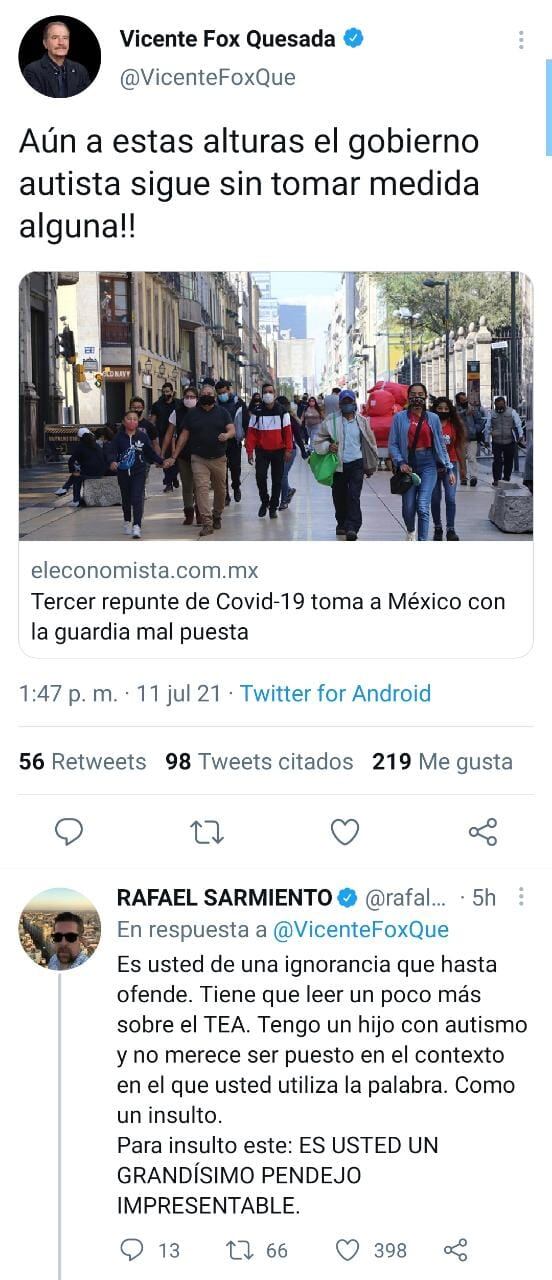 Publicación de Twitter