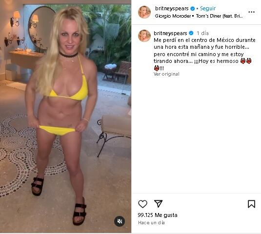 Britney Spears narra que se perdió en la CDMX y se aterró.