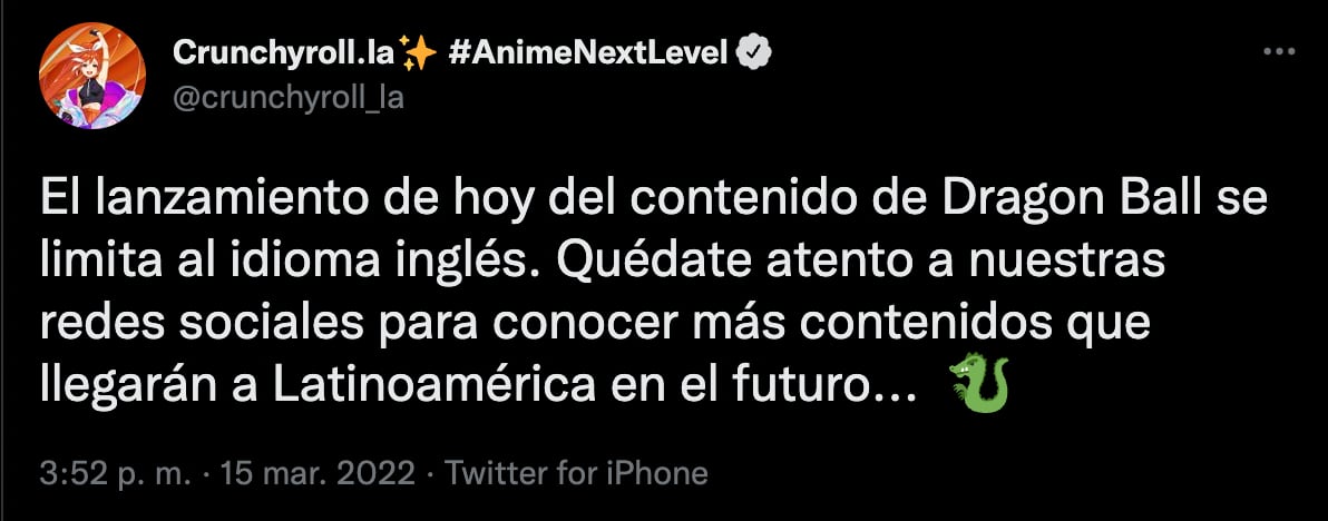 Dragon Ball en Crunchyroll