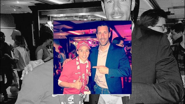 FOTO: Guardado celebró su título con la leyenda holandesa Van Nisterlrooy