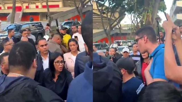Estudiantes se enfrentan a Delcy Rodríguez por liberación de presos políticos en Venezuela