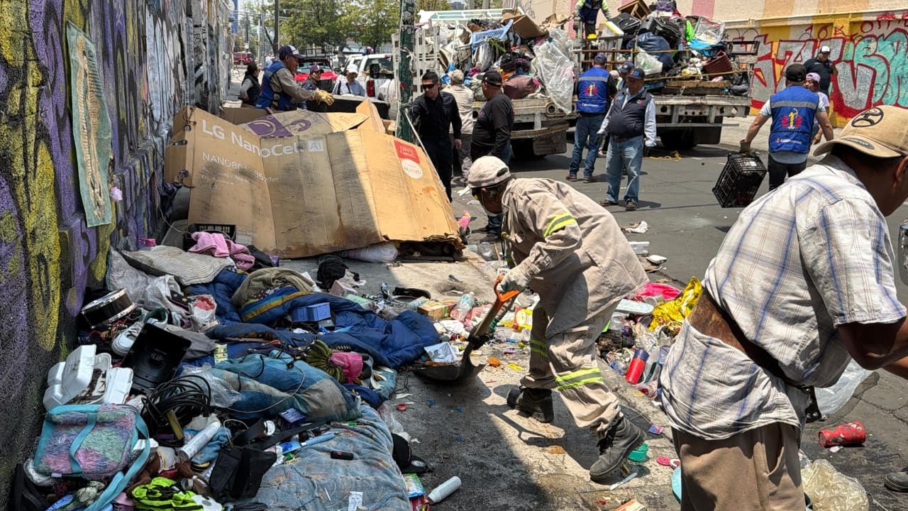 Cuauhtémoc retira 8 campamentos y más de 20 toneladas de basura.