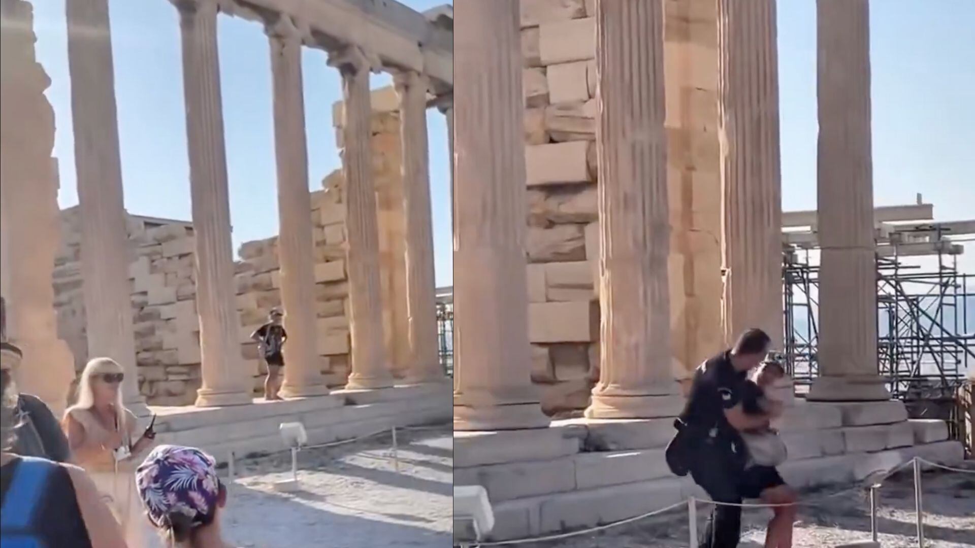 Arrestan a turista por entrar al Partenón de Grecia para una foto