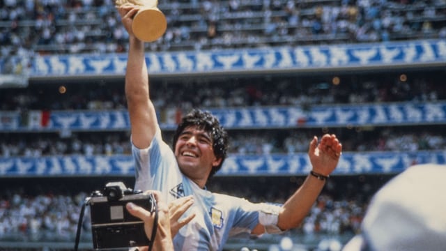 Maradona en el Mundial de 1986.