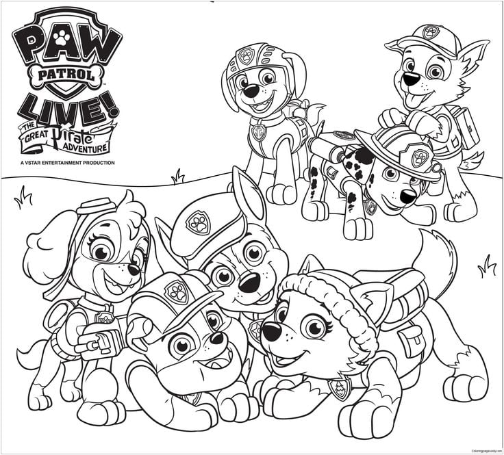 Dibujos de Skye y Everest de Paw Patrol