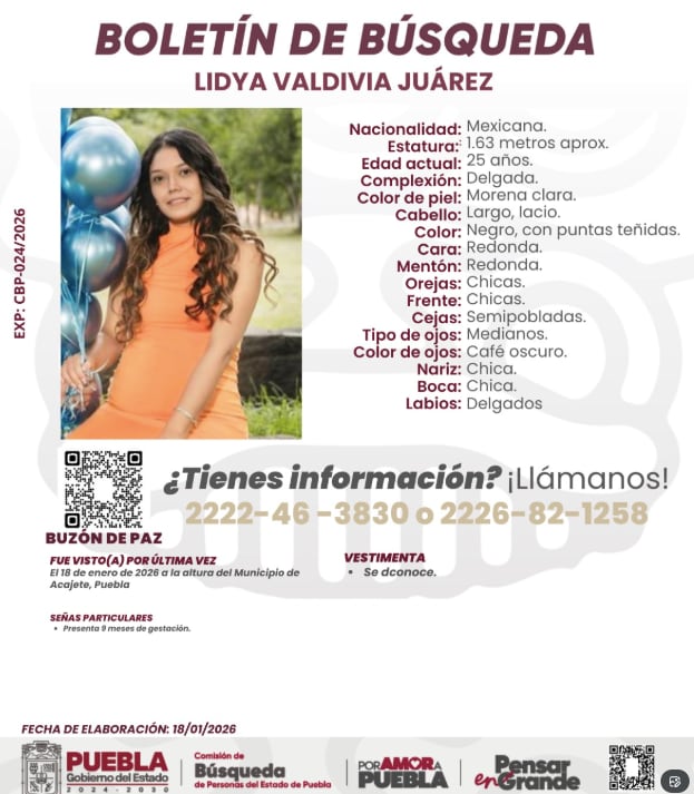 Reportan como desaparecida a Lydia Valdivia Juárez