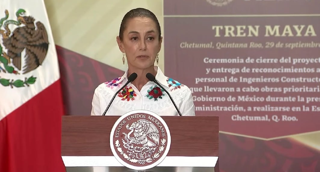 ”No tengo por qué hacerle la barba”, dice Claudia Sheinbaum a AMLO en visita a Chetumal, Quintana Roo