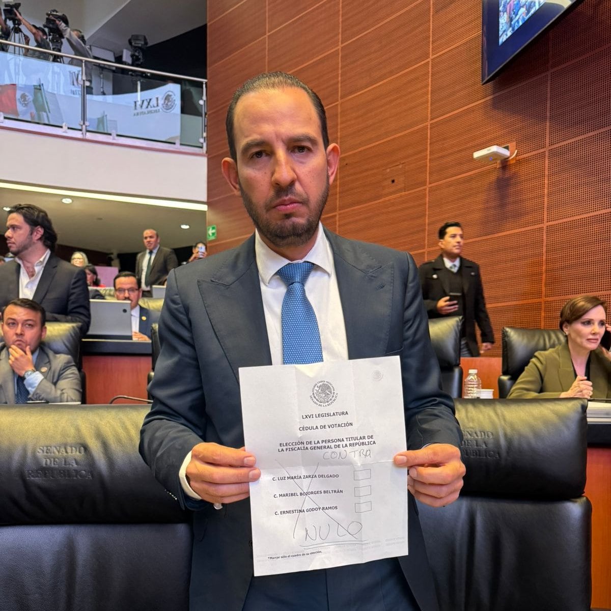 Marko Cortés anuló su voto en elección de Ernestina Godoy