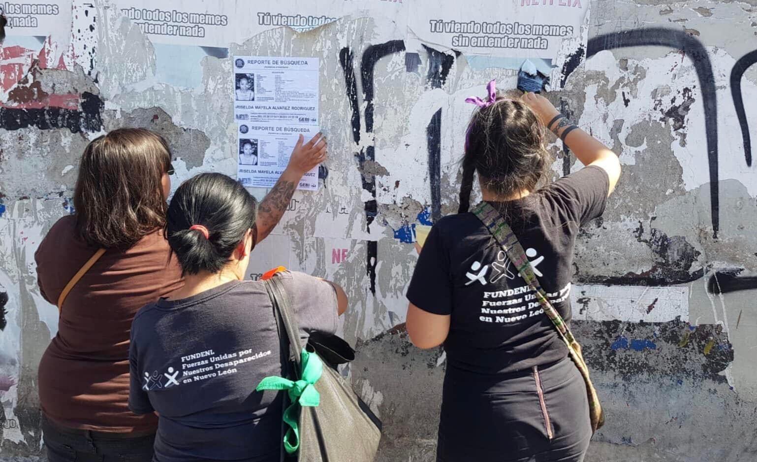Personas que se unieron a la pega masiva de fichas de búsqueda de Mayela Álvarez