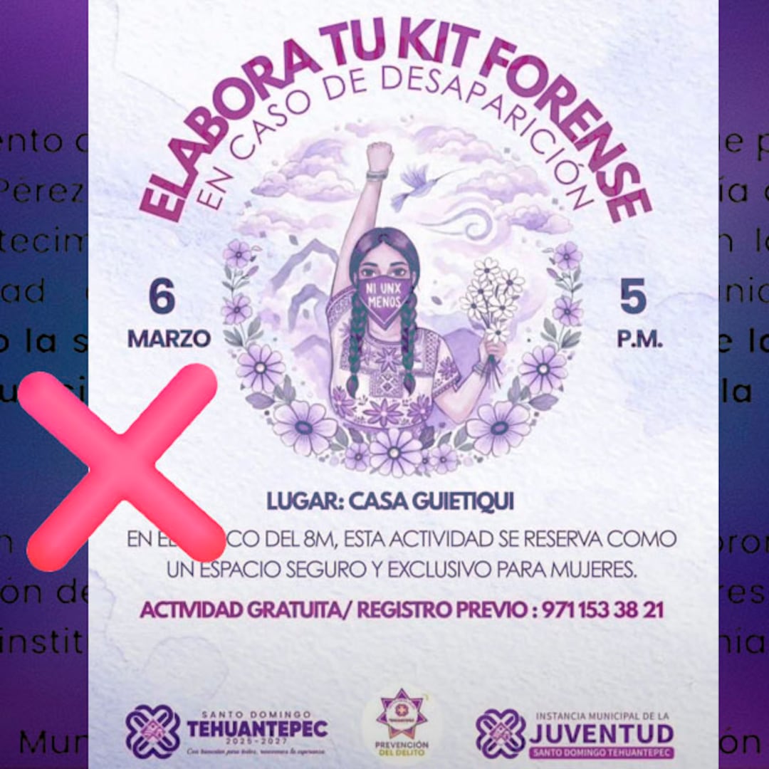 Destituyen a organizadora de taller sobre kit forense en Santo Domingo Tehuantepec