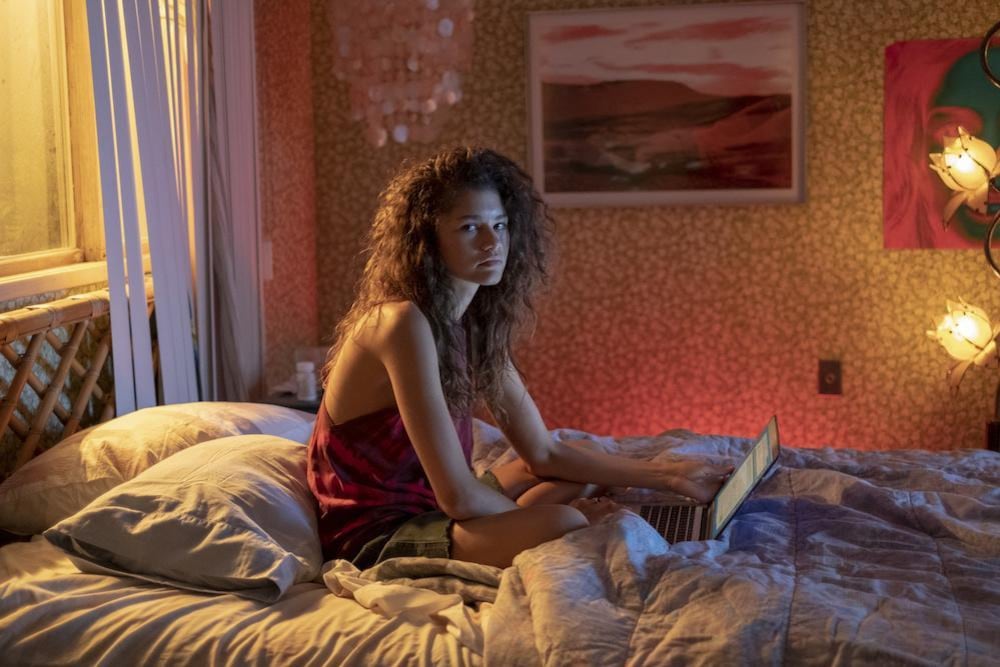 Zendaya en su papel de Rue en la serie Euphoria de HBO Max
