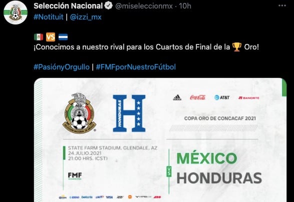 México vs Honduras Copa Oro 2021