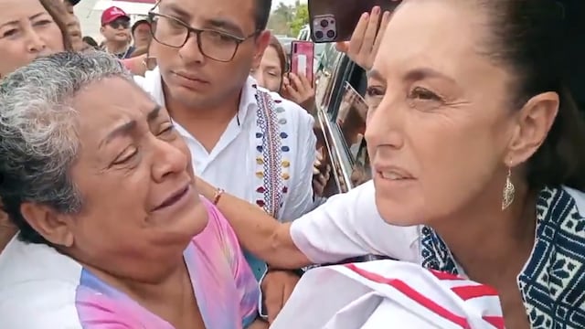 Madre de Roxana Guzmán habla con Sheinbaum en Veracruz
