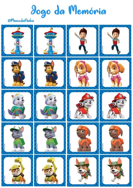 Paw Patrol memorama
