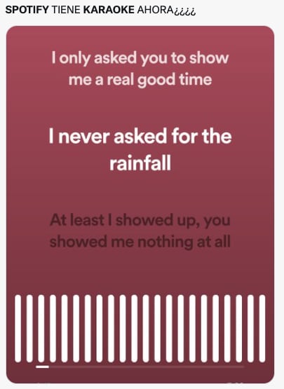 Spotify estrena su función Karaoke