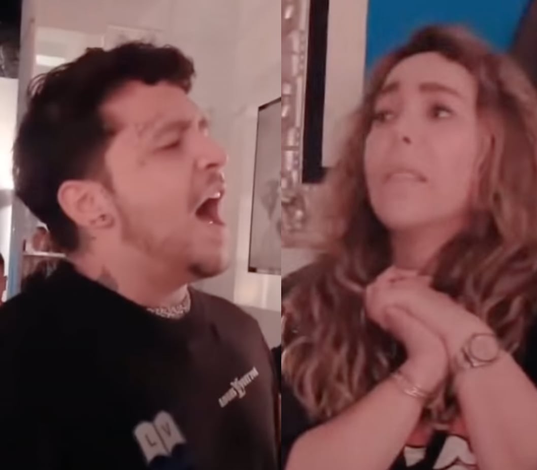 Christian Nodal le llevó serenata a la mamá de Belinda en 2021