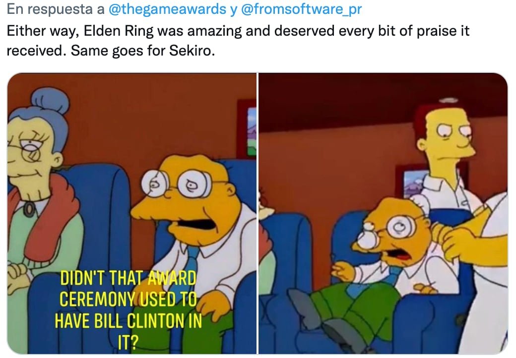 The Game Awards 2022 desata memes al querer borrar al colado que agradeció a Bill Clinton