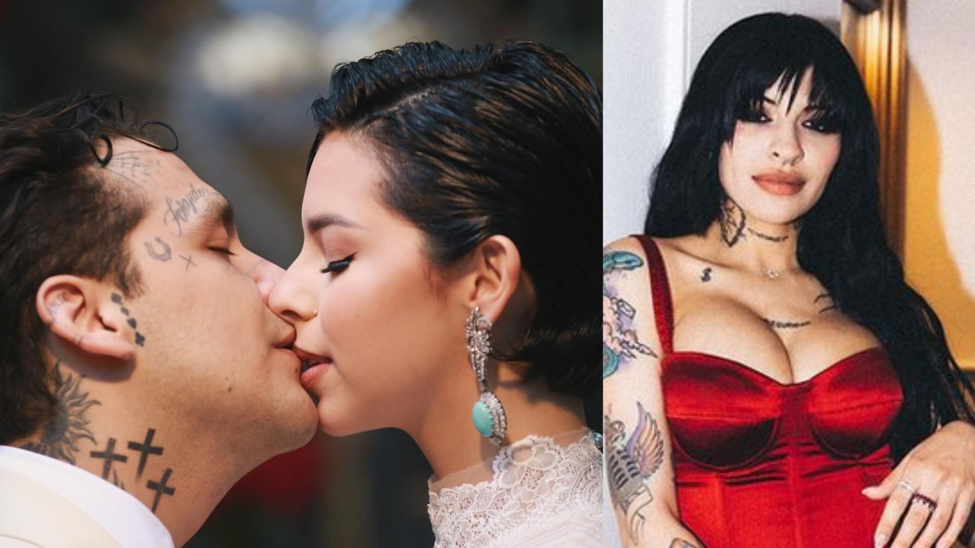 Christian Nodal le canta a Ángela Aguilar y le recuerdan a Cazzu.