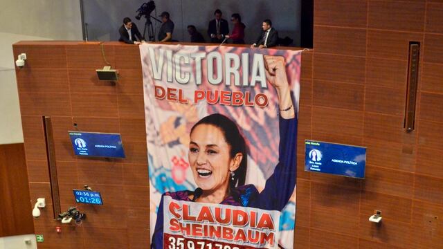 Lona de Claudia Sheinbaum en Comisión Permanente