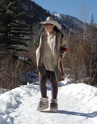 Ana Brenda Contreras disfruta de su embarazo en la nieve