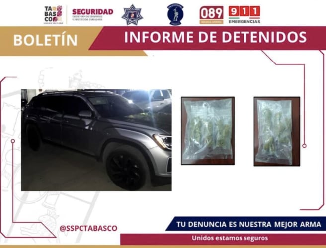 Aseguran camioneta en la que viajaban Beto Coca y La Señora, integrante de La Barredora