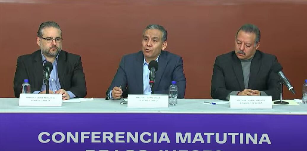 Conferencia mañanera de jueces 6 de diciembre