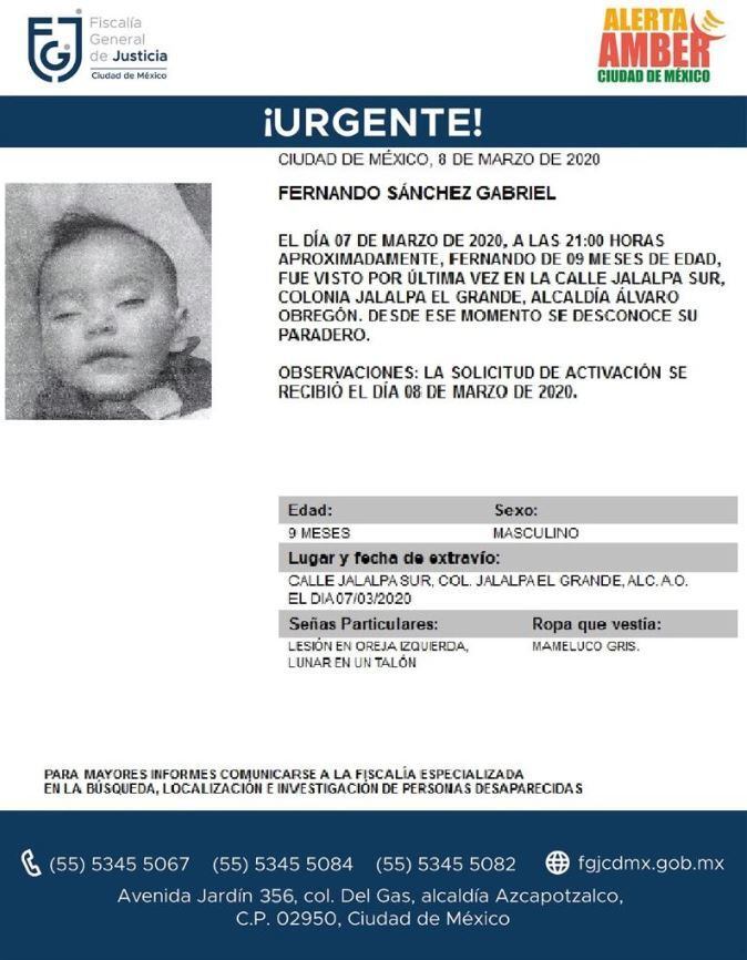 Fernando Sánchez Gabriel. Alerta amber