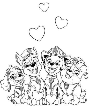 Dibujos de Paw Patrol con temática del Día del niño