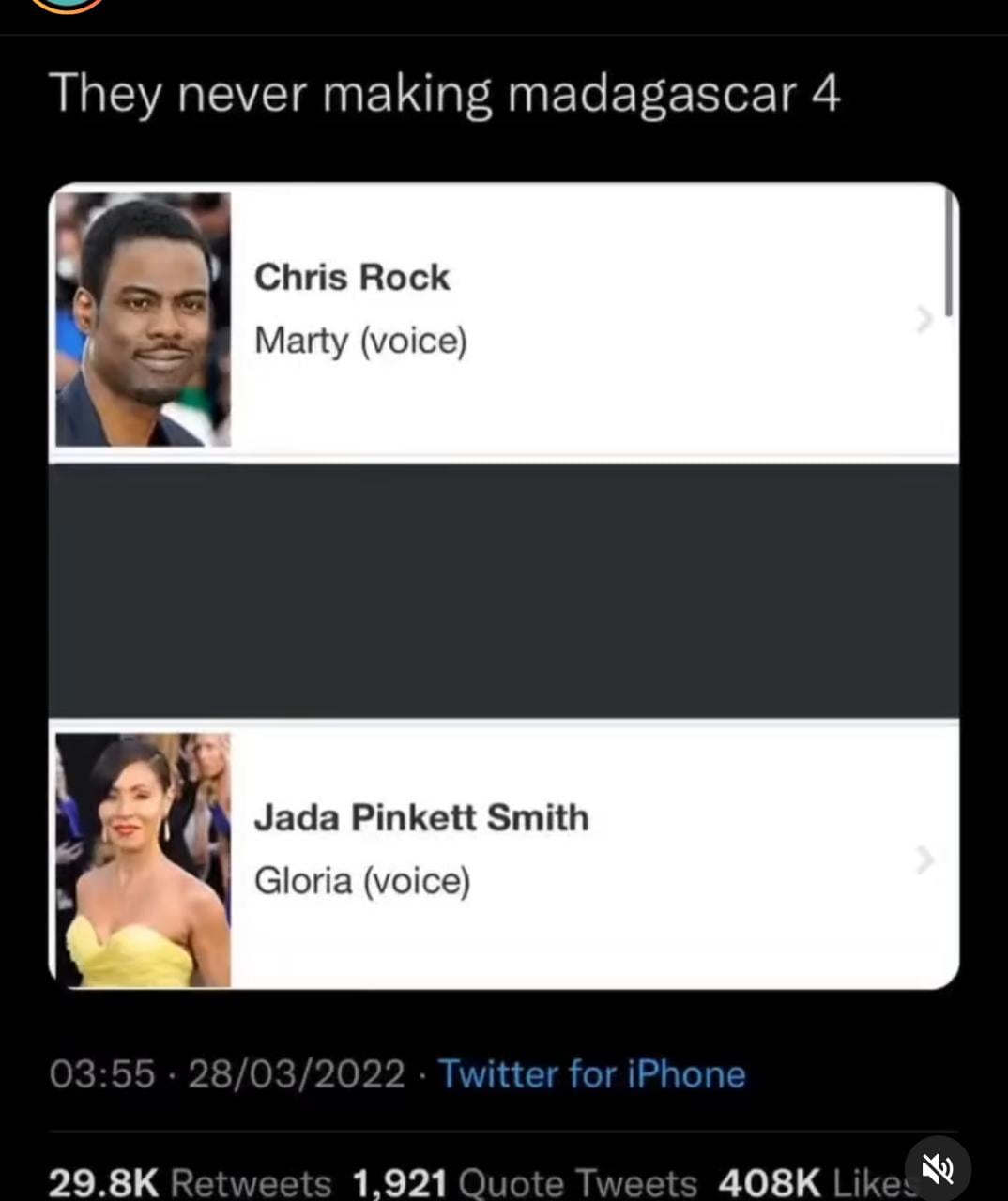 ¿Habrá Madagascar 4? Burla de Chris Rock a Jada Pinkett Smith la haría imposible