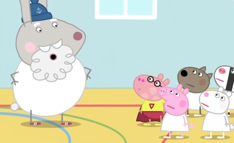 Peppa Pig en clase de gimnasia