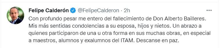 Post de Felipe Calderón