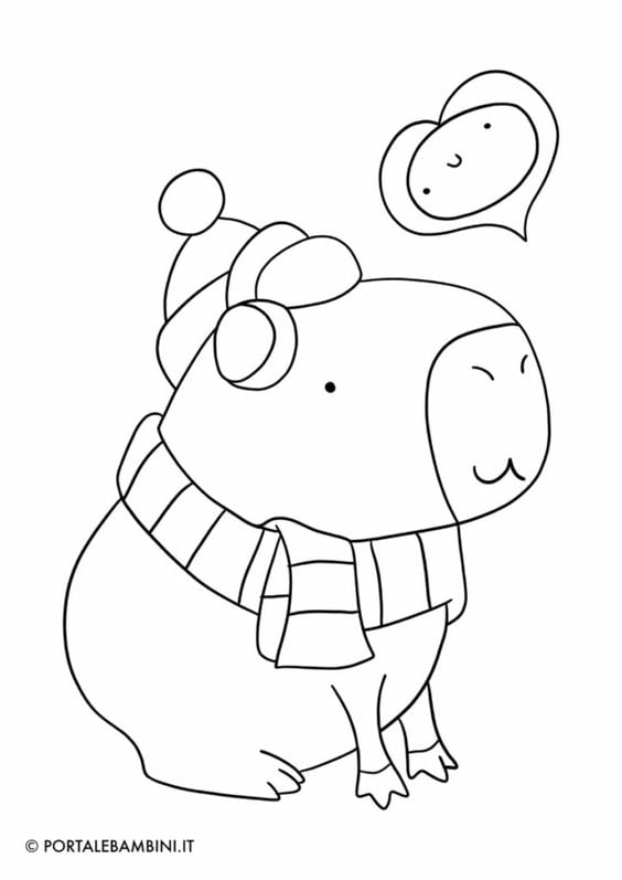 Dibujos de capibara para colorear e imprimir