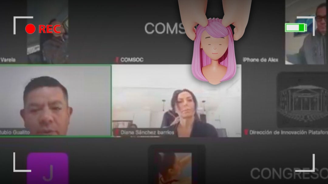 Desde una estética, Diana Sánchez Barrios se conecta a sesión y vota