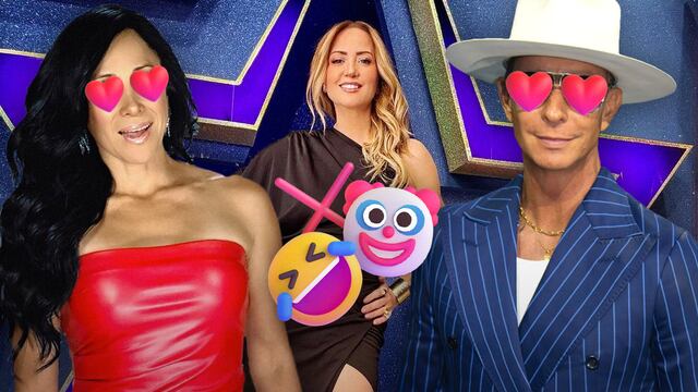 Andrea Legarreta ríe del chisme entre Mónica Noguera y Erik Rubín.