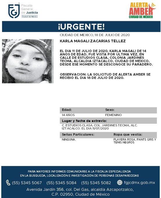 Ficha de búsqueda de Karla.