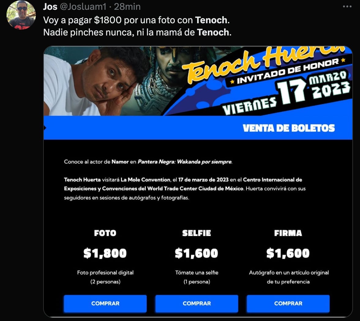 Tenoch Huerta en La Mole 2023