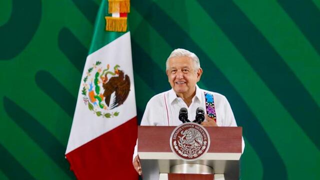 AMLO desde Veracruz en su conferencia mañanera del 22 de abril