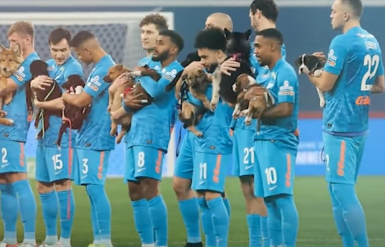 Jugadores del FC Zenit de San Petersburgo