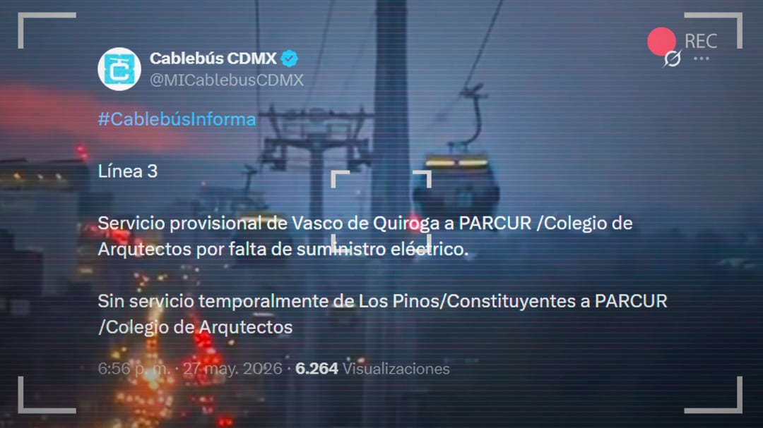 Pasajeros del Cablebús quedan atrapados por falla en la Línea 3