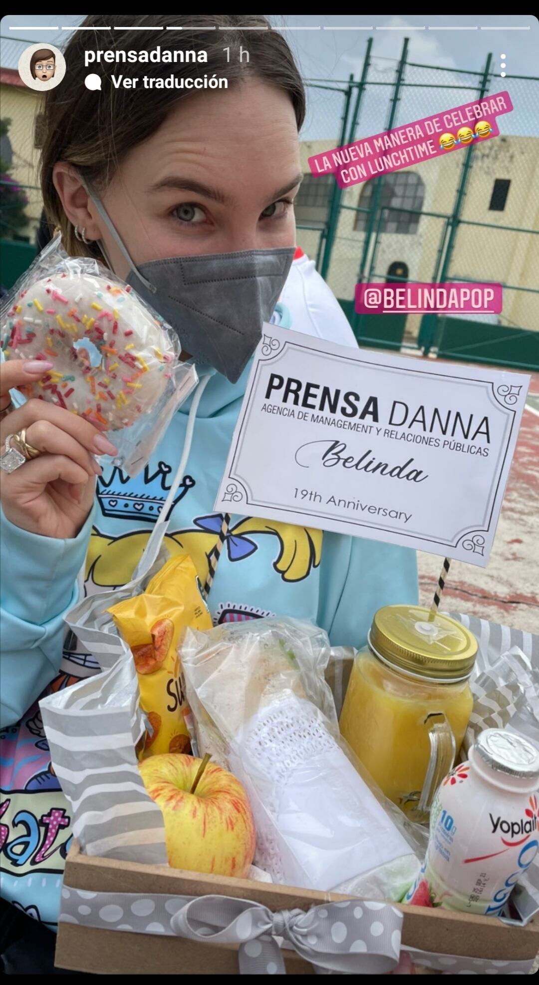 Publicación de Prensa Danna en Instagram
