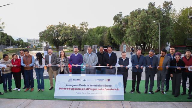 Sergio Salomón inaugura rehabilitación del "Paseo de Gigantes"